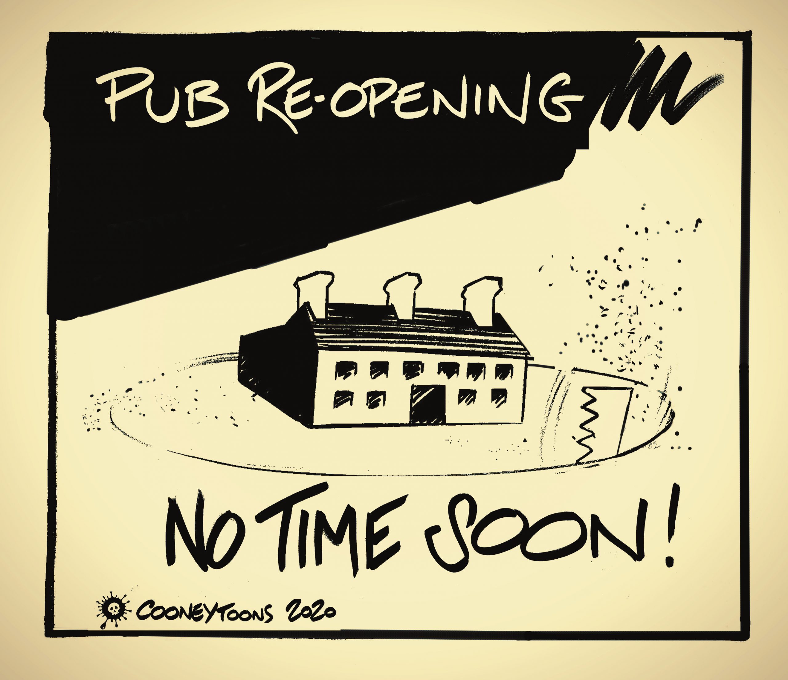Only Pubs that serve food with social distancing are allowed remain open